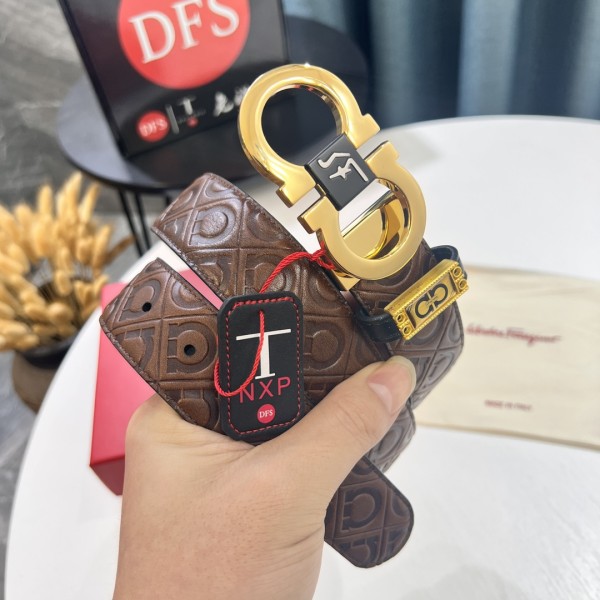 Streetwear Belt Ferragamo 319605 size:3.5cm