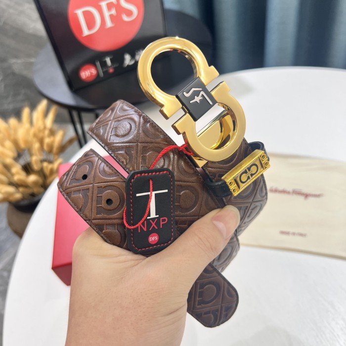 Streetwear Belt Ferragamo 319605 size:3.5cm