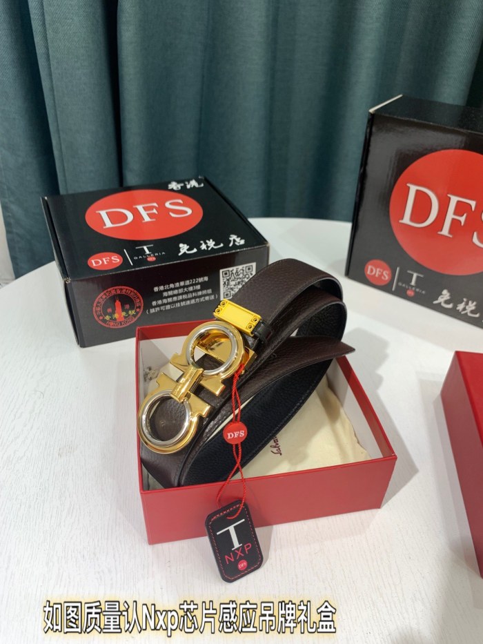 Streetwear Belt Ferragamo 319523 size:3.5cm