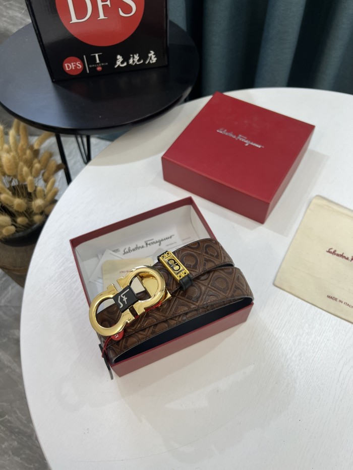 Streetwear Belt Ferragamo 319575 size:3.5cm