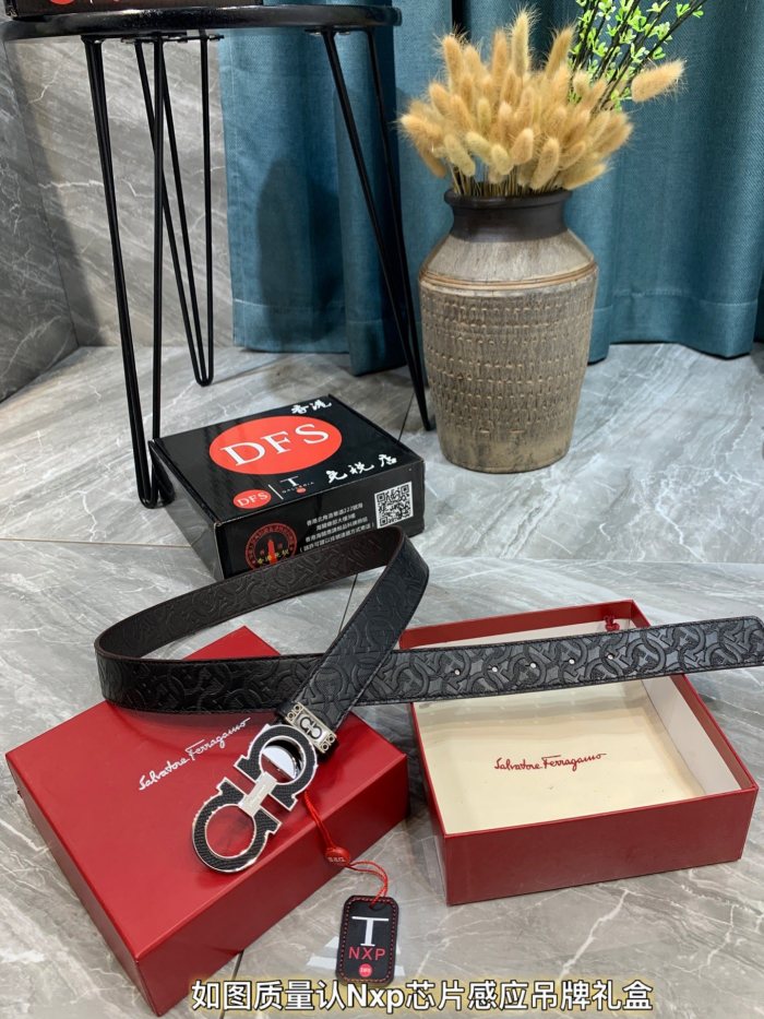 Streetwear Belt Ferragamo 319539 size:3.5cm