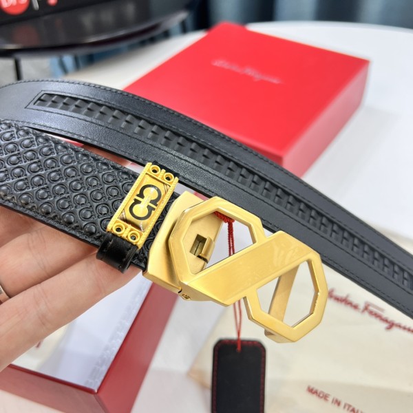 Streetwear Belt Ferragamo 319599 size:3.5cm