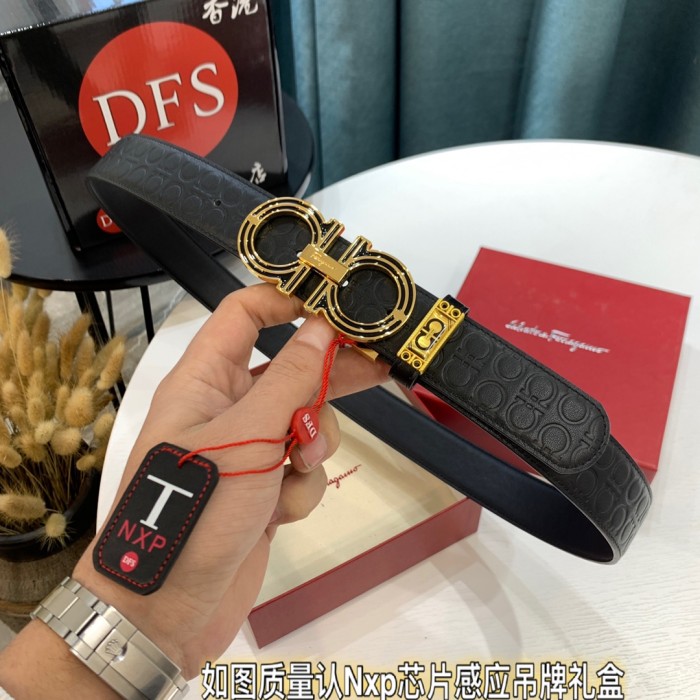 Streetwear Belt Ferragamo 319637 size:3.5cm