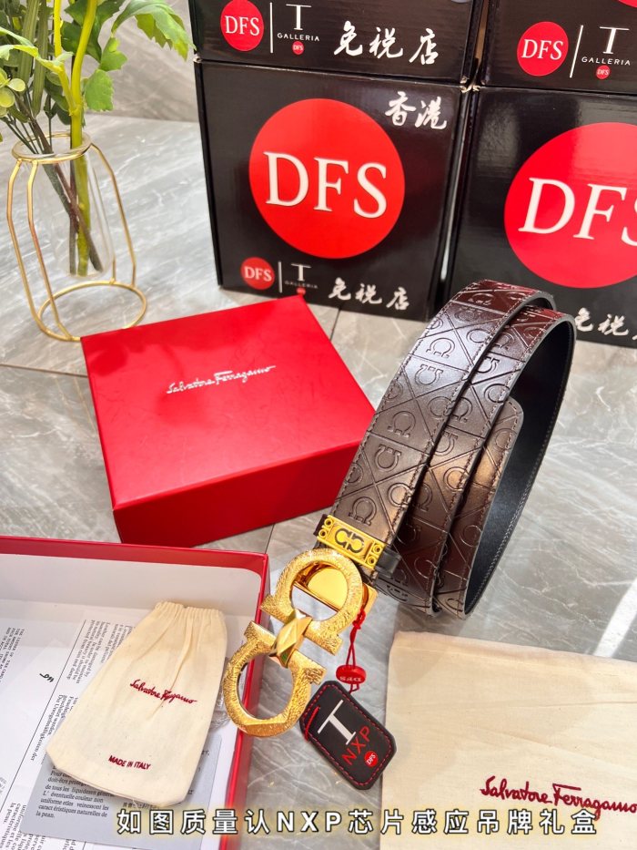 Streetwear Belt Ferragamo 319826 size:3.5cm