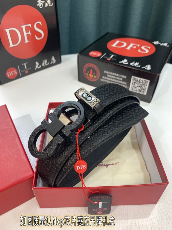 Streetwear Belt Ferragamo 319492 size:3.5cm