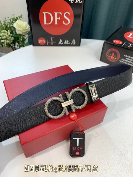 Streetwear Belt Ferragamo 319464 size:3.5cm