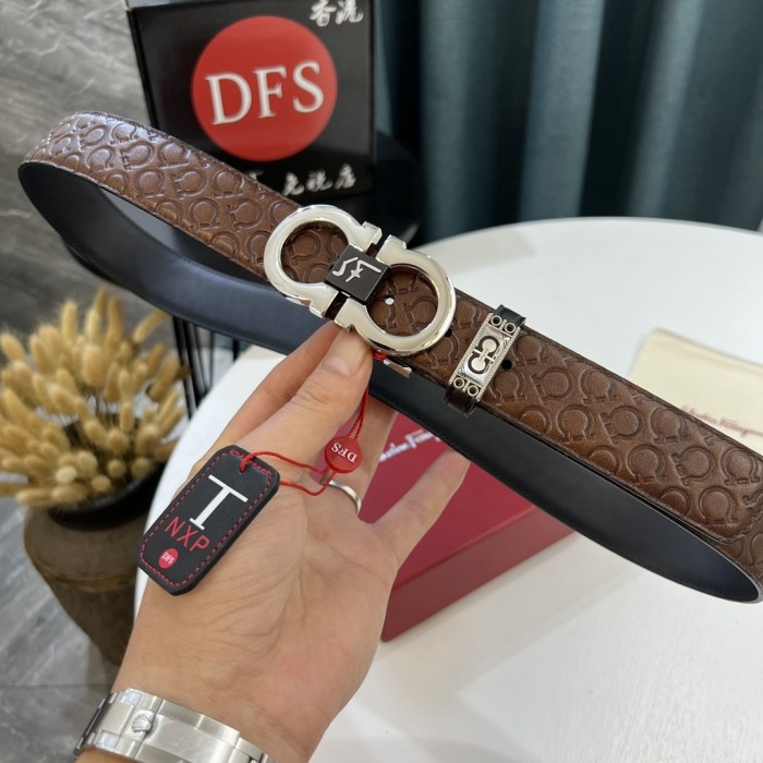 Streetwear Belt Ferragamo 319576 size:3.5cm