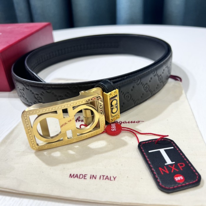 Streetwear Belt Ferragamo 319630 size:3.5cm
