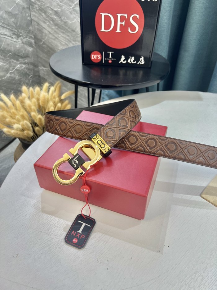 Streetwear Belt Ferragamo 319575 size:3.5cm