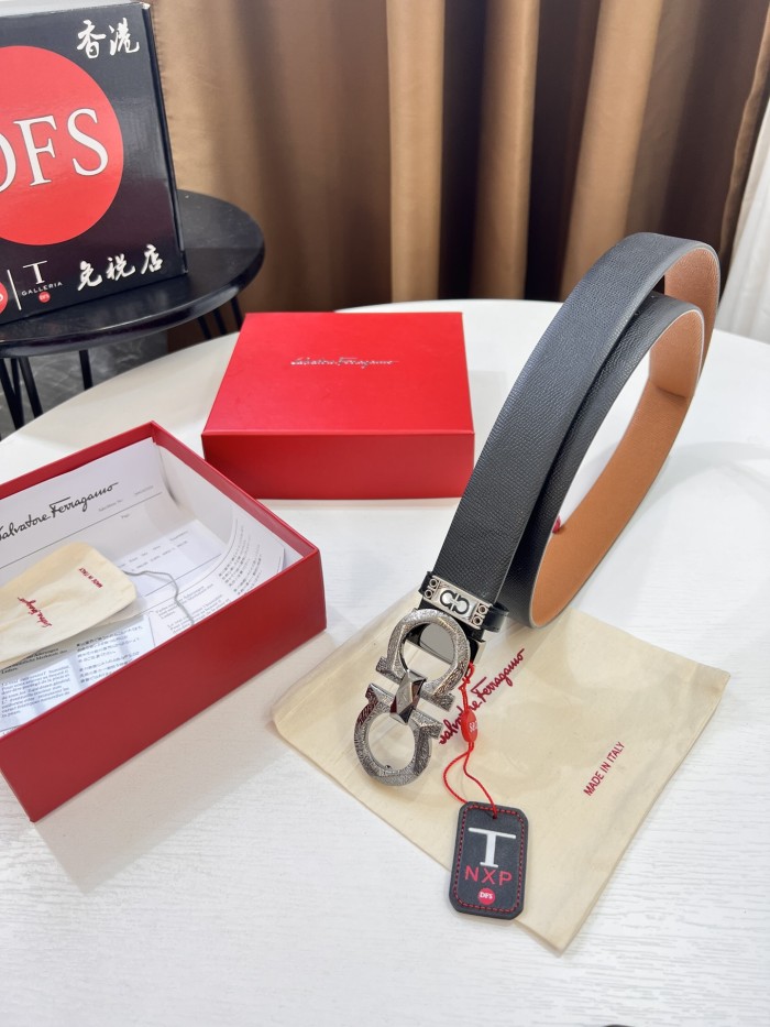 Streetwear Belt Ferragamo 319689 size:3.5cm