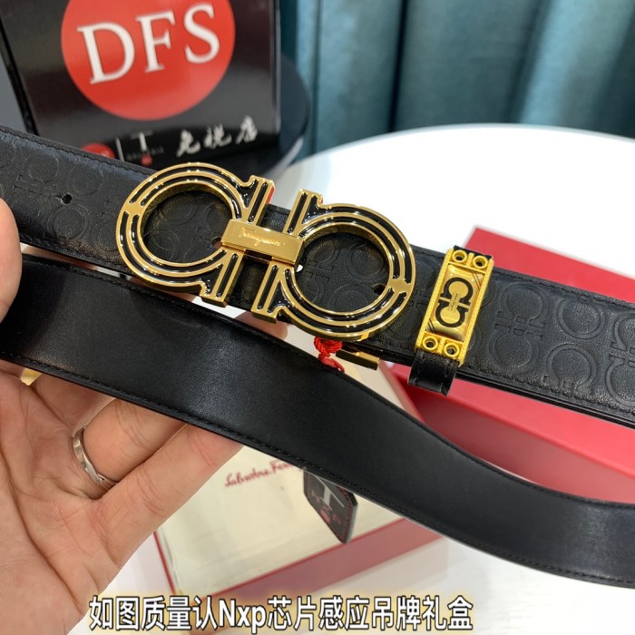 Streetwear Belt Ferragamo 319637 size:3.5cm