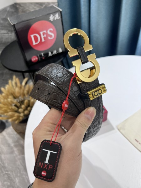 Streetwear Belt Ferragamo 319555 size:3.5cm