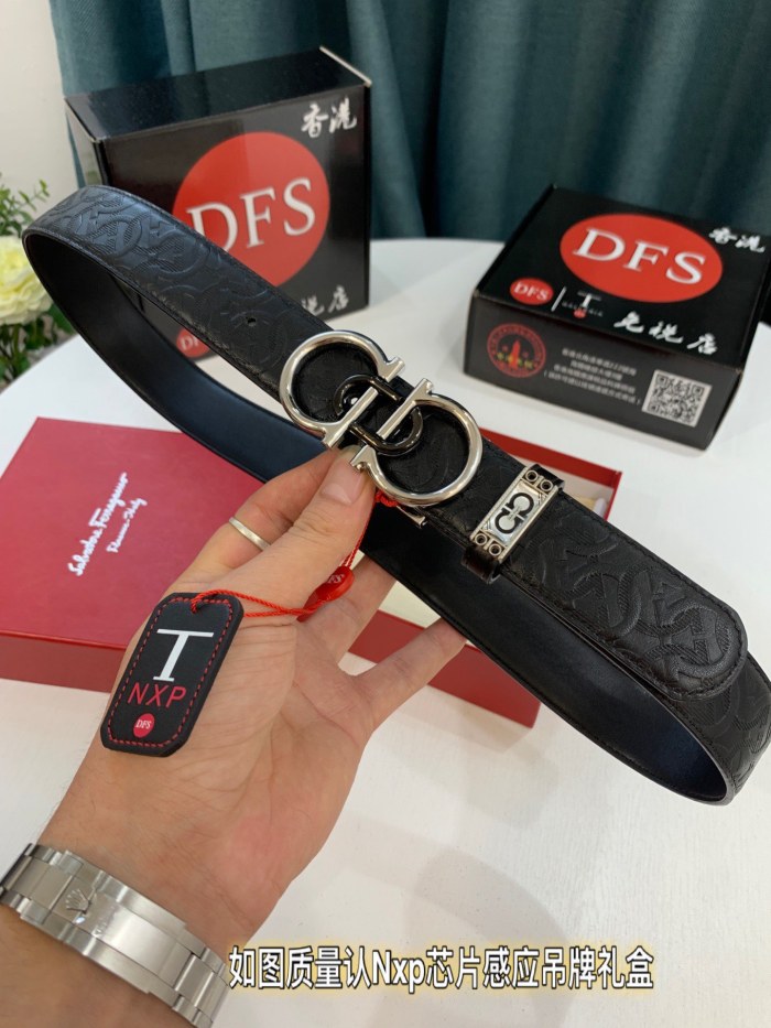 Streetwear Belt Ferragamo 319483 size:3.5cm