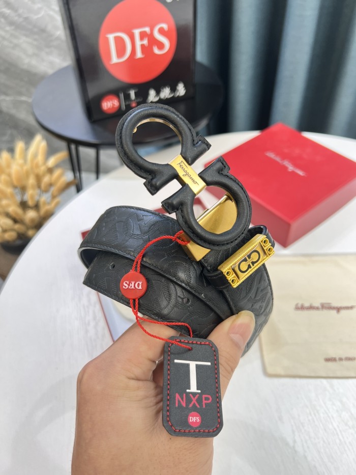 Streetwear Belt Ferragamo 319580 size:3.5cm