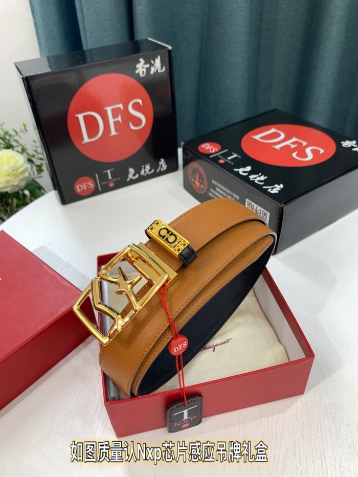 Streetwear Belt Ferragamo 319622 size:3.5cm