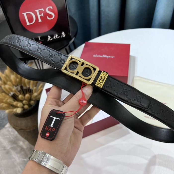 Streetwear Belt Ferragamo 319630 size:3.5cm