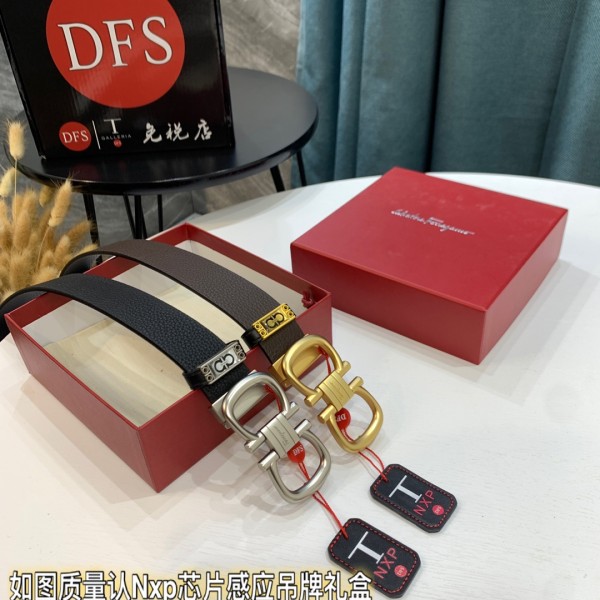 Streetwear Belt Ferragamo 319680 size:3.5cm