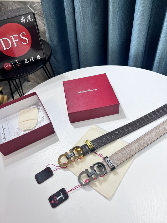 Streetwear Belt Ferragamo 319554 size:3.5cm