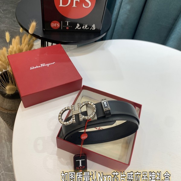 Streetwear Belt Ferragamo 319642 size:3.5cm