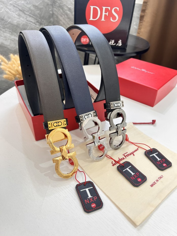 Streetwear Belt Ferragamo 319691 size:3.5cm