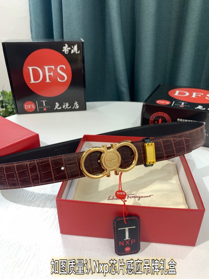 Streetwear Belt Ferragamo 319496 size:3.5cm