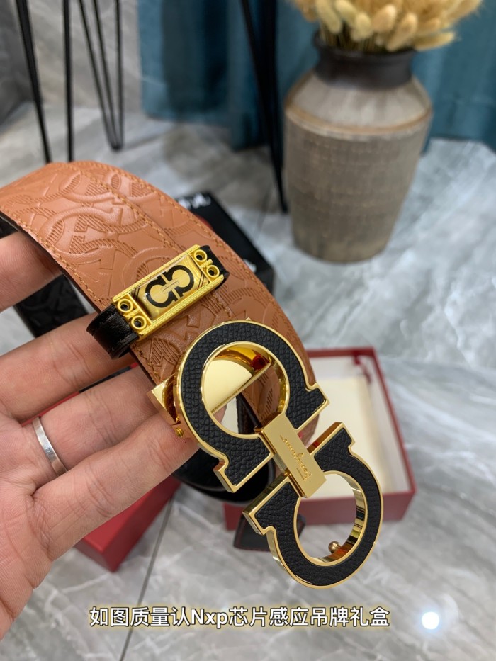 Streetwear Belt Ferragamo 319538 size:3.5cm