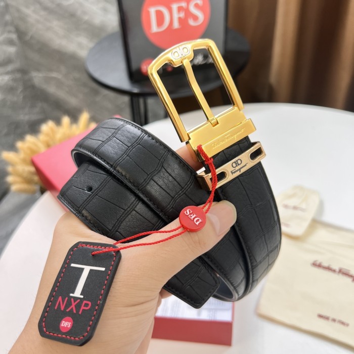 Streetwear Belt Ferragamo 319707 size:3.5cm