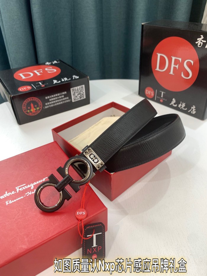 Streetwear Belt Ferragamo 319530 size:3.5cm