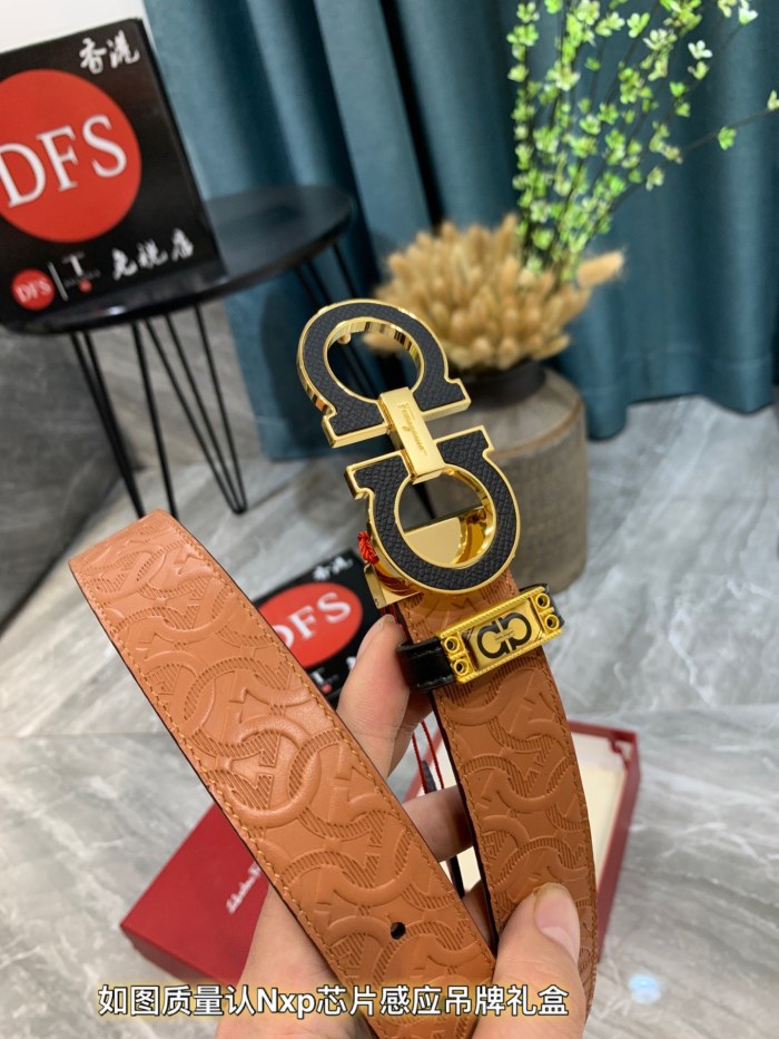 Streetwear Belt Ferragamo 319538 size:3.5cm