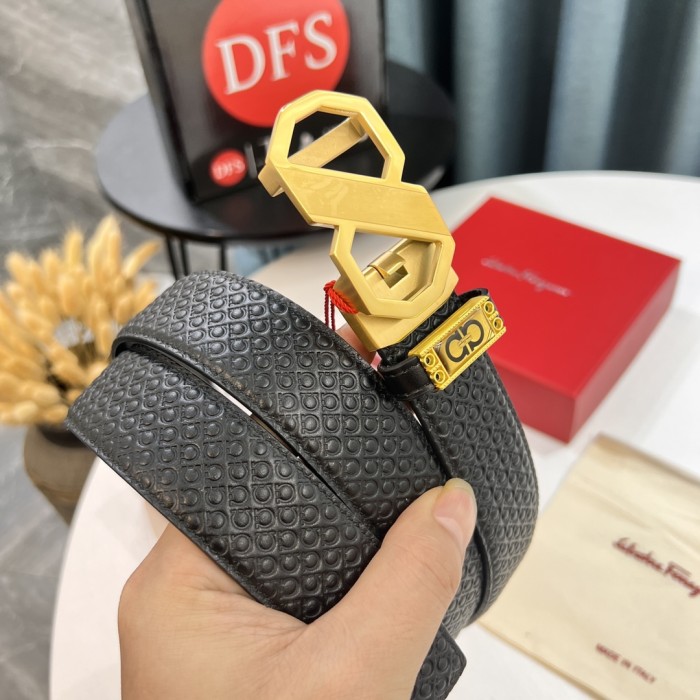 Streetwear Belt Ferragamo 319599 size:3.5cm