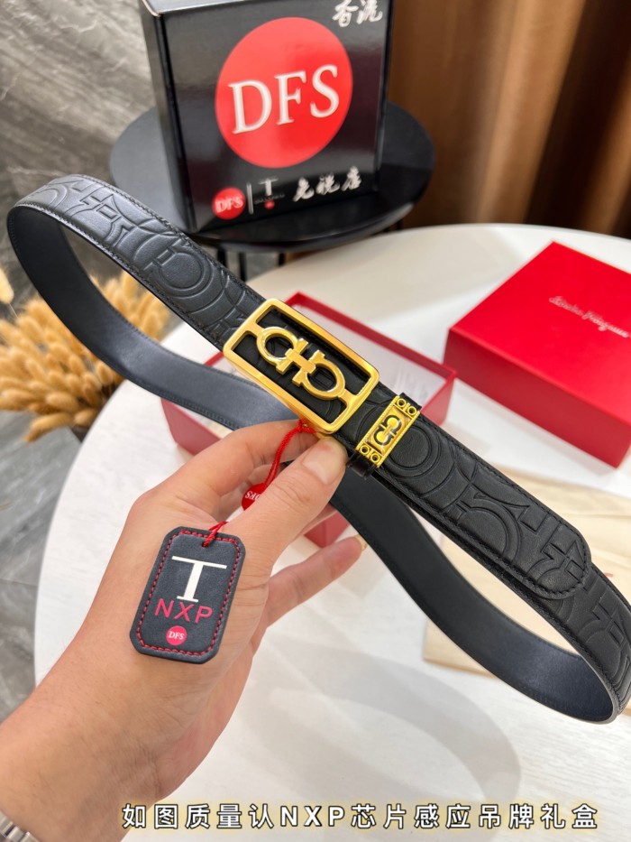 Streetwear Belt Ferragamo 319754 size:3.5cm