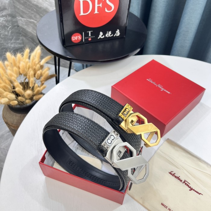 Streetwear Belt Ferragamo 319599 size:3.5cm