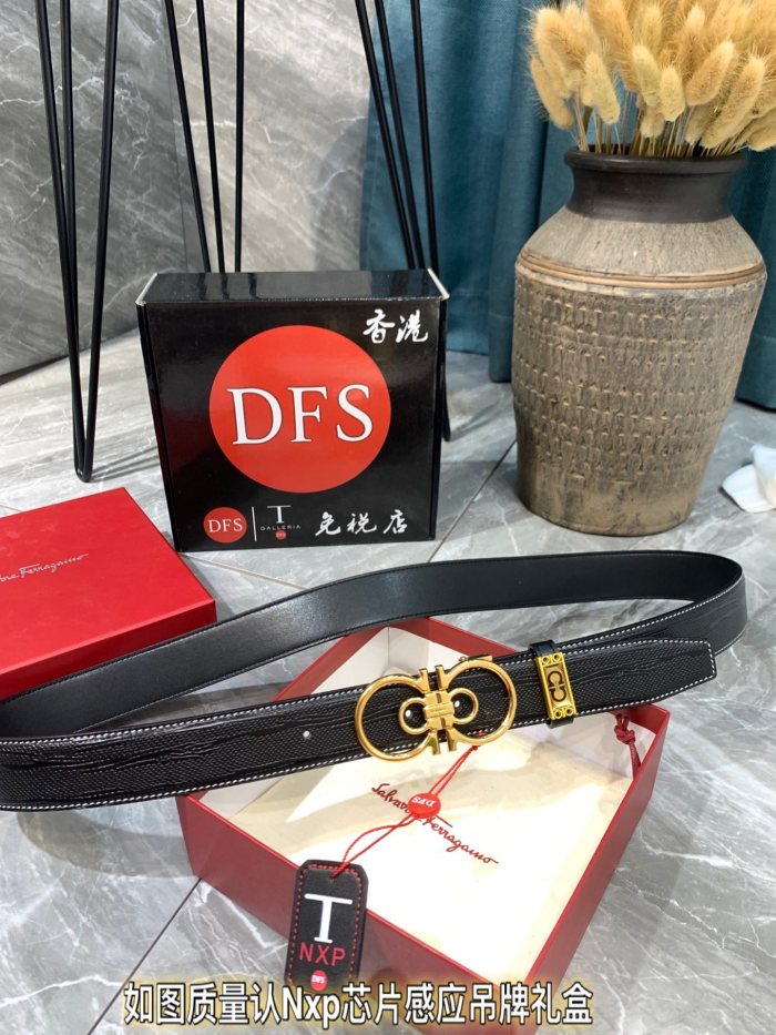 Streetwear Belt Ferragamo 319782 size:3.5cm