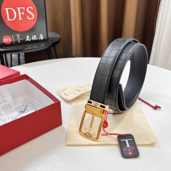 Streetwear Belt Ferragamo 319707 size:3.5cm