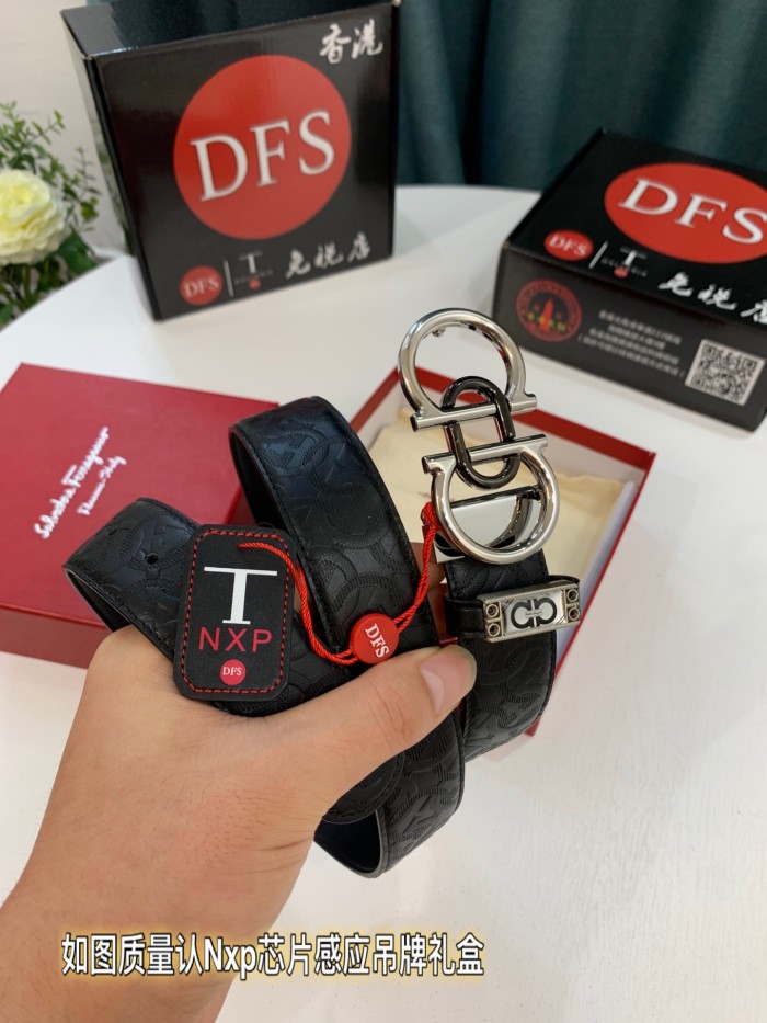 Streetwear Belt Ferragamo 319483 size:3.5cm