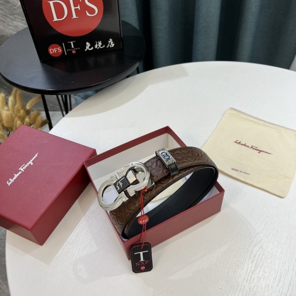 Streetwear Belt Ferragamo 319576 size:3.5cm