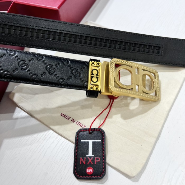 Streetwear Belt Ferragamo 319630 size:3.5cm