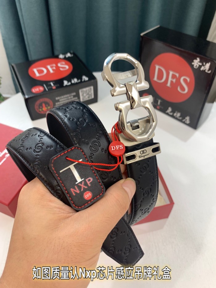 Streetwear Belt Ferragamo 319252 size:3.5cm