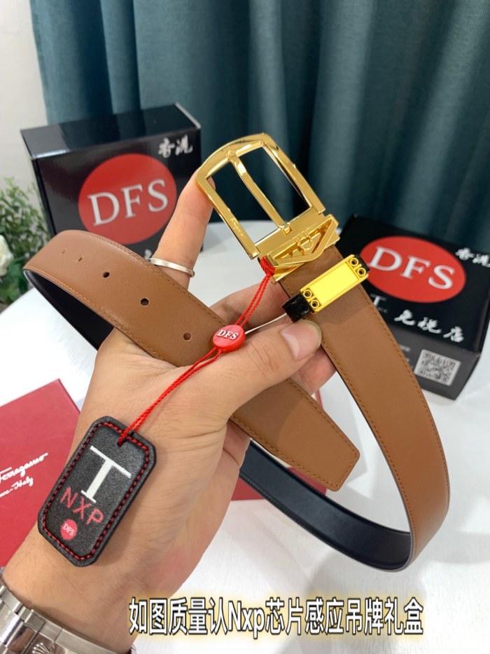 Streetwear Belt Ferragamo 319248 size:3.5cm