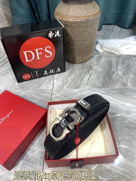 Streetwear Belt Ferragamo 319306 size:3.5cm