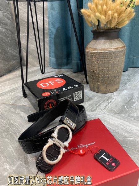 Streetwear Belt Ferragamo 319388 size:3.5cm