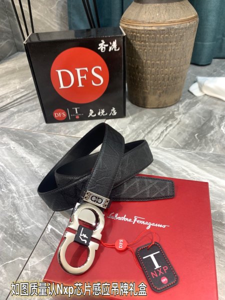 Streetwear Belt Ferragamo 319306 size:3.5cm