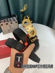 Streetwear Belt Ferragamo 319170 size:3.5cm