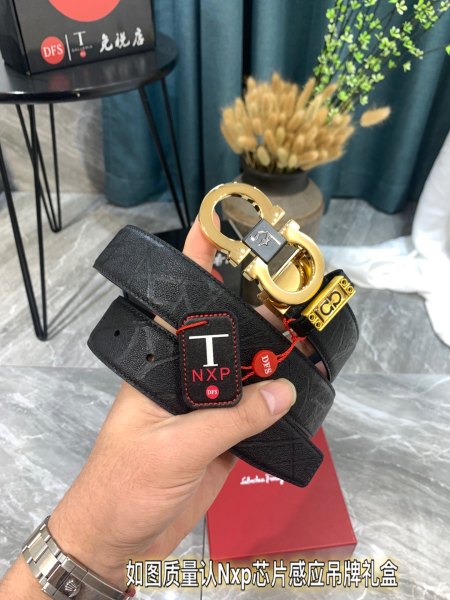 Streetwear Belt Ferragamo 319307 size:3.5cm