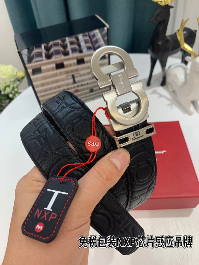 Streetwear Belt Ferragamo 319218 size:3.5cm