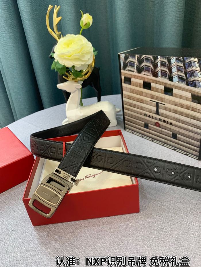 Streetwear Belt Ferragamo 319148 size:3.5cm