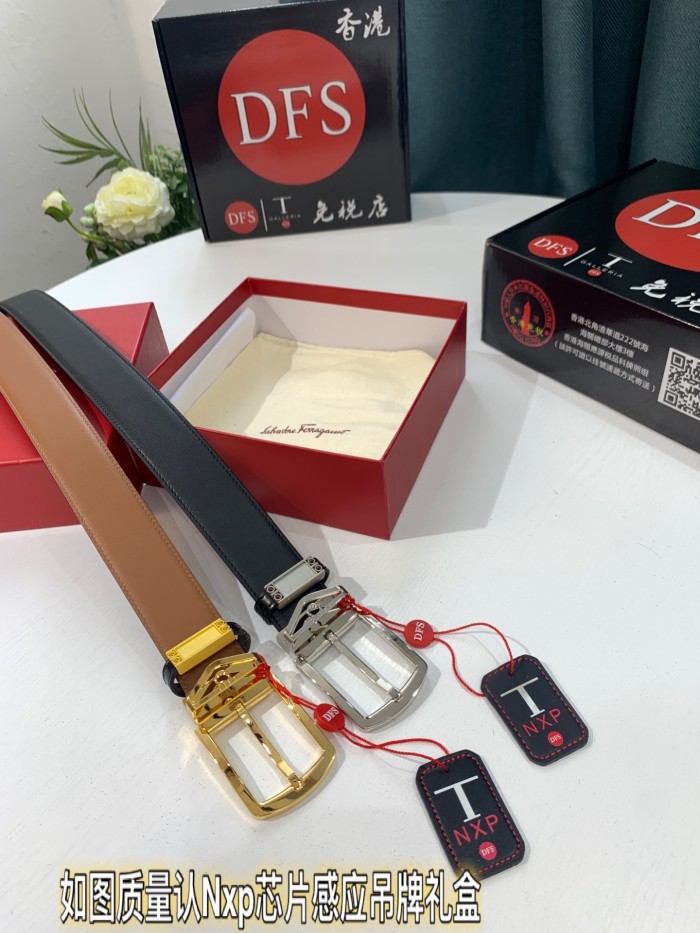 Streetwear Belt Ferragamo 319247 size:3.5cm