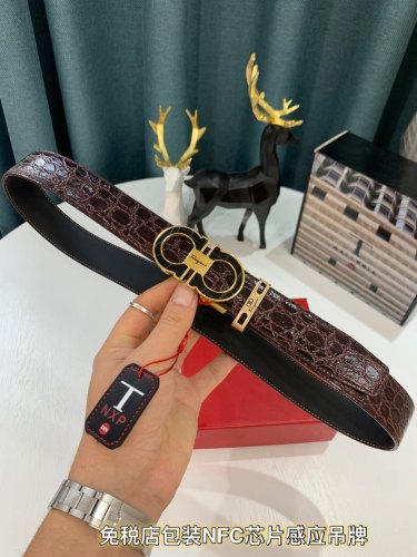 Streetwear Belt Ferragamo 319206 size:3.5cm