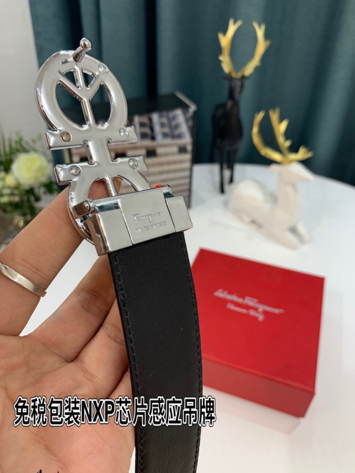 Streetwear Belt Ferragamo 319199 size:3.5cm