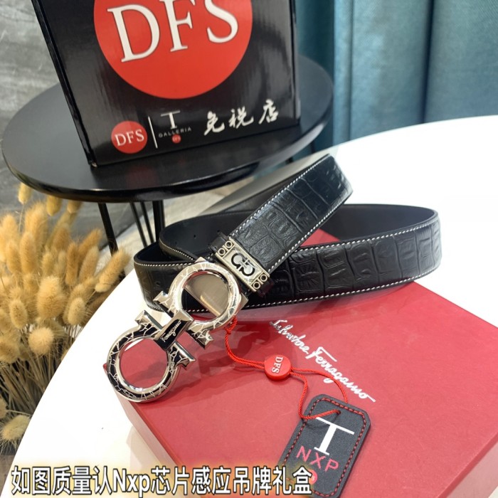 Streetwear Belt Ferragamo 319407 size:3.5cm